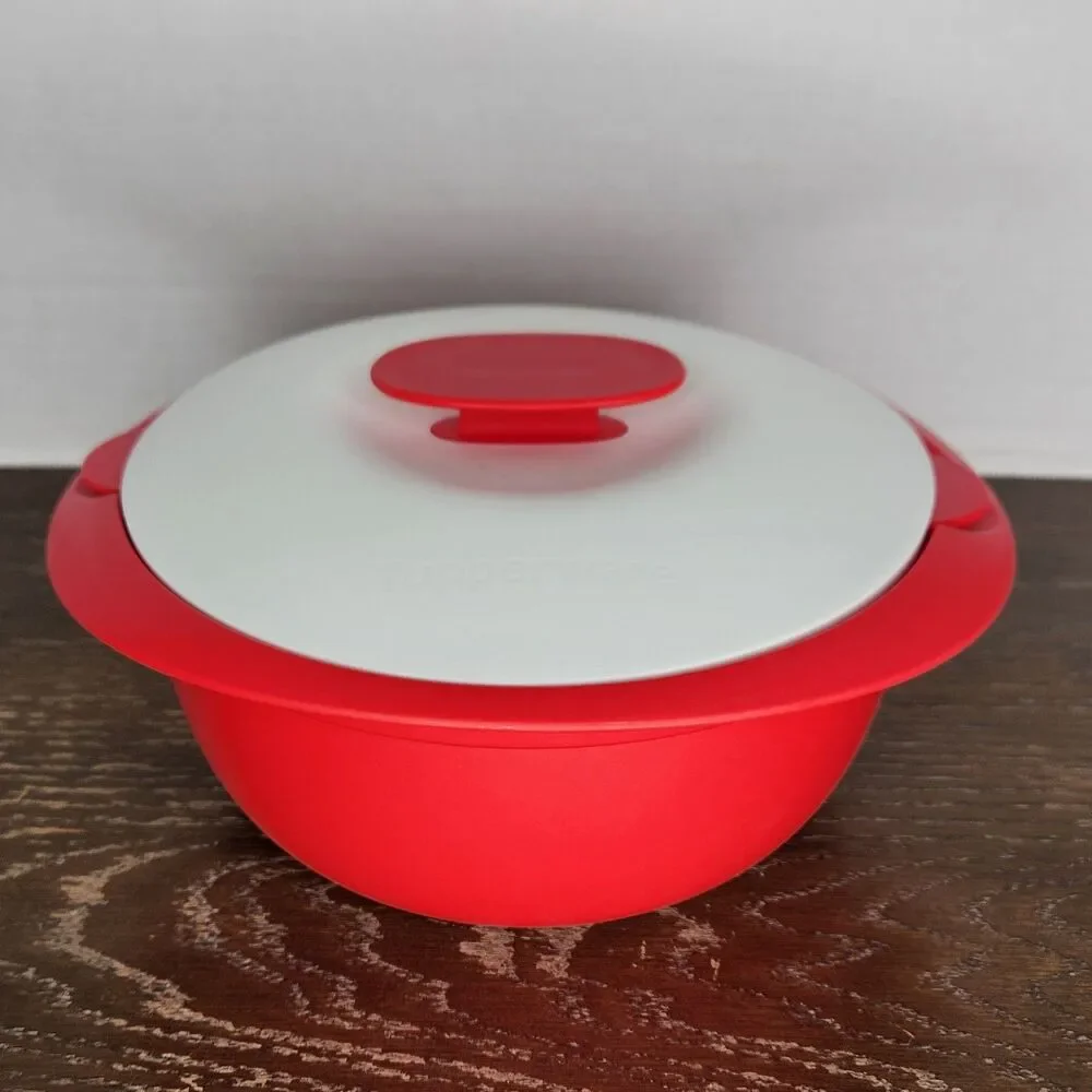 1.5 Qt Tupperware 3 Piece Tortilla Warmer Keeper Red/Pink #3222A-3, #7763A-3